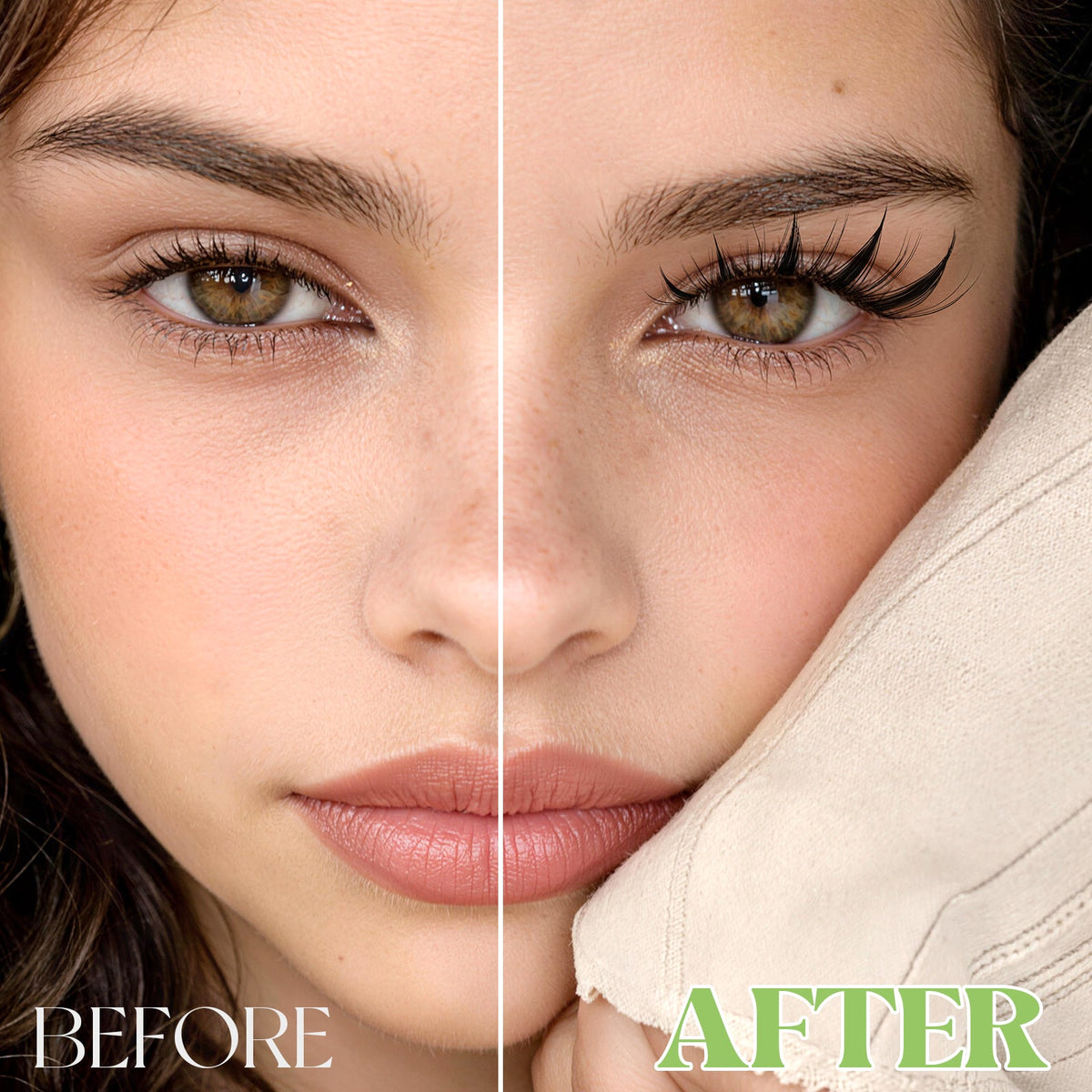 Find KEYYOU Y series lash clusters before and after comparison
