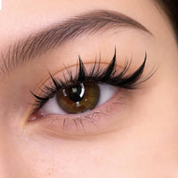 KEYYOU Fairy wispy lash clusters creating a soft, fluttery lash look