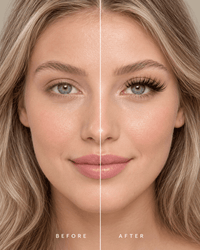 Before and after comparison showing the full wet look created by KEYYOU Flora