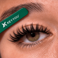 Close-up of dramatic, voluminous lash clusters from the KEY​​YOU Flora lash collection